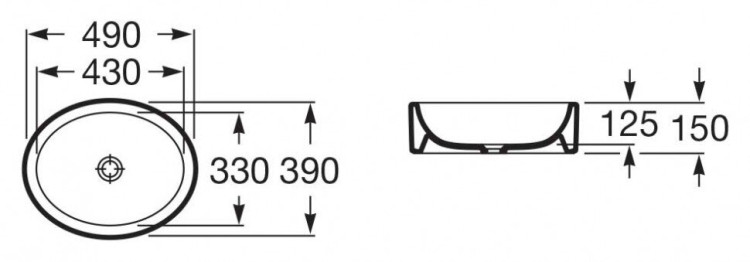 Раковина-чаша Roca Fuego 50 32722E000