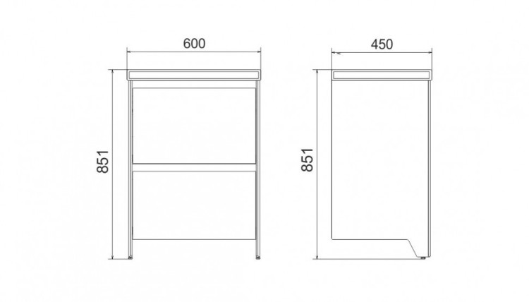 Тумба под раковину Velvex Klaufs 60.2Y подвесная