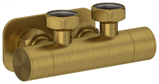 Вентиль 2х3/4&quot; Сунержа угловой скрытый-скрытый EU50 Состаренная латунь