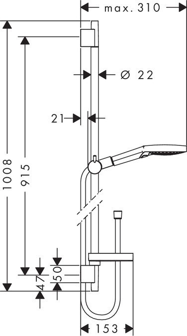 Душевой гарнитур Hansgrohe Raindance Select S 26631
