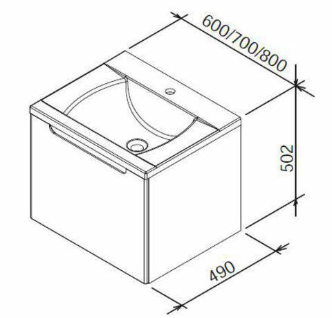 Тумба с раковиной Ravak Classic 70 в комплекте со смесителем CL 012