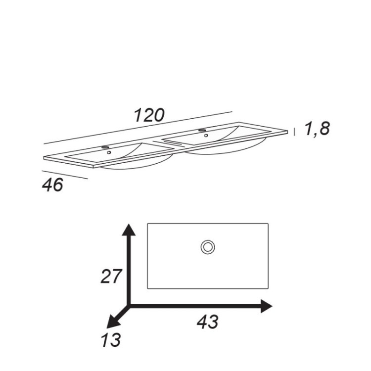 Шкаф подвесной с открытыми полками, 30x46x62 Cezares 55166