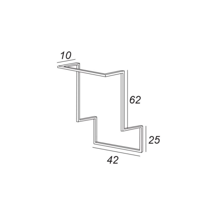 Шкаф подвесной с открытыми полками, 30x46x62 Cezares 55166