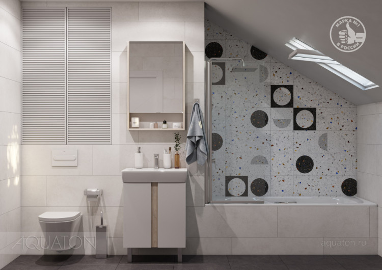 Тумба под раковину AQUATON Кантри 60 белый, дуб верона 1A257401AHB20