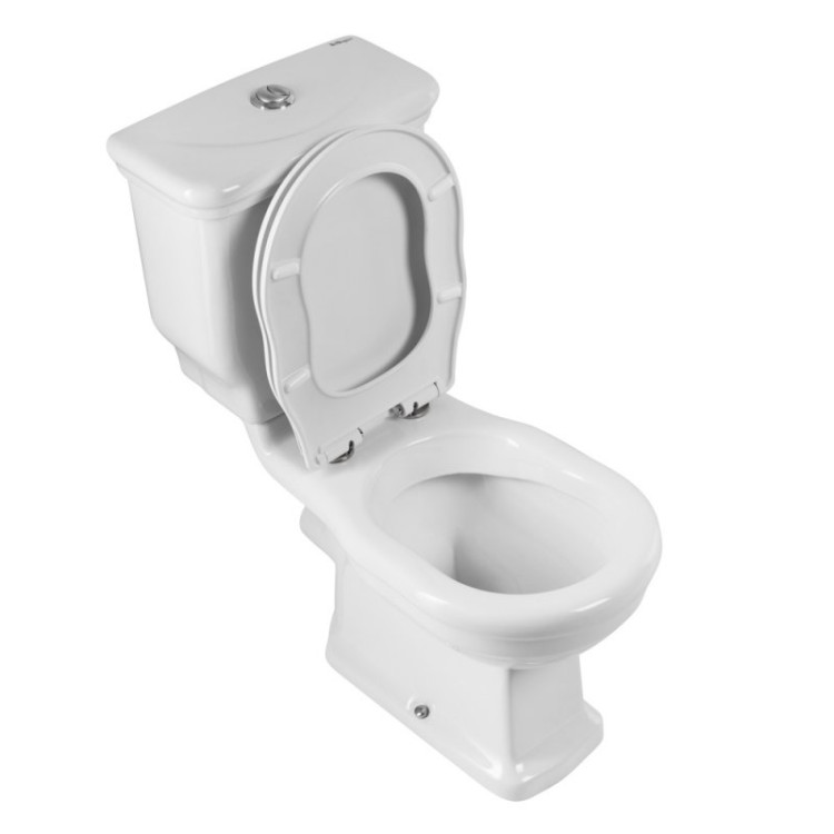 Чаша унитаза безободковая, с горизонтальным выпуском воды P-trap BelBagno BB115CPR