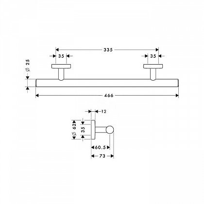 Поручень Hansgrohe Logis 40513000
