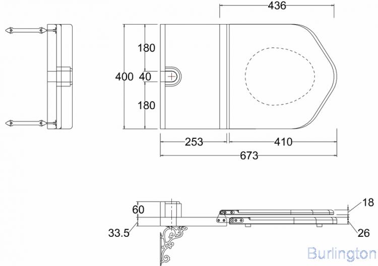 Сиденье-трон для унитаза с высоким бачком, цвет 