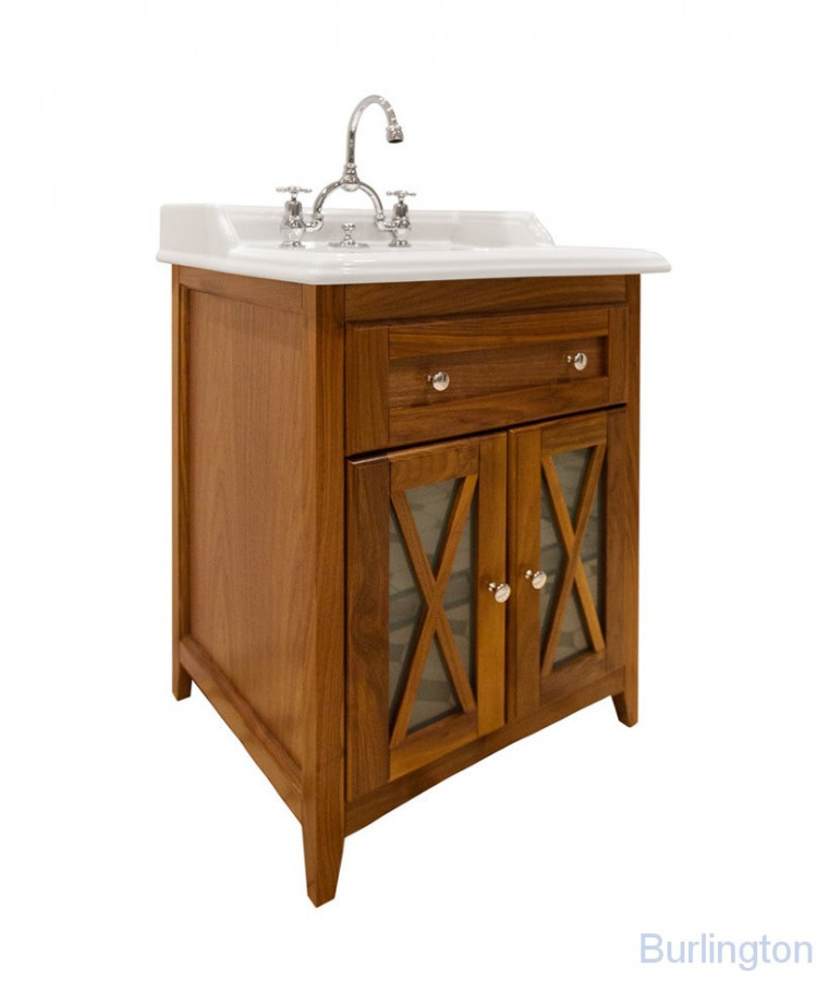 Тумба под раковину с двумя дверцами, цвет орех [EU2D]