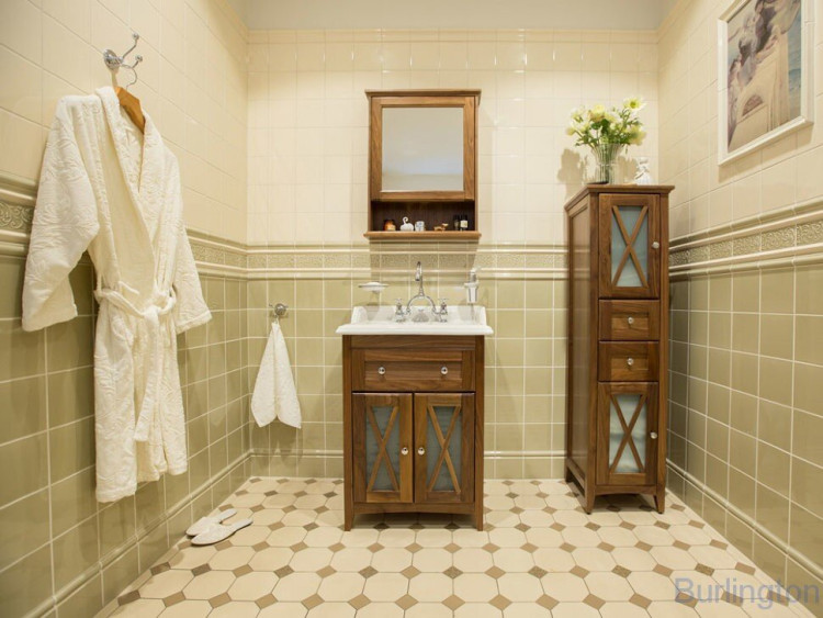 Тумба под раковину с двумя дверцами, цвет орех [EU2D]