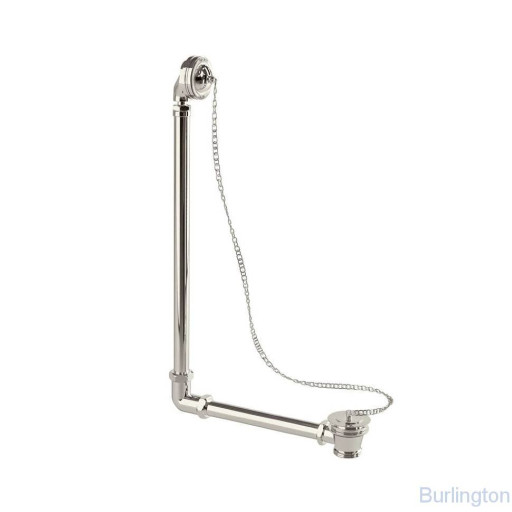 Универсальный слив-перелив с пробкой и цепочкой, НИКЕЛЬ