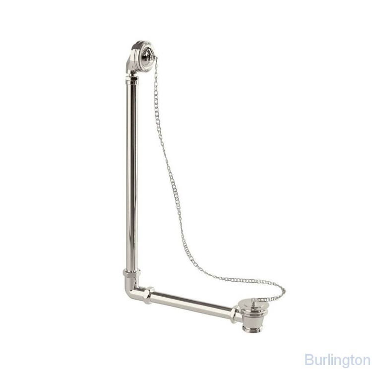 Универсальный слив-перелив с пробкой и цепочкой, НИКЕЛЬ