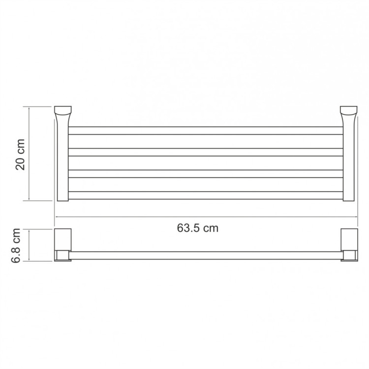 WasserKRAFT Leine K-5011WHITE Полка для полотенец