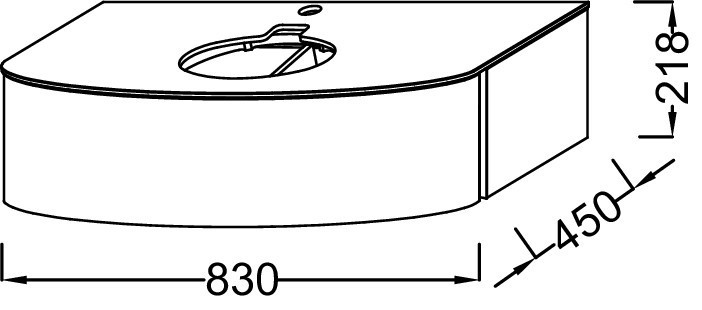Мебель 83 см для раковины-чаши Jacob Delafon PRESQU'ILE EB1106-N21