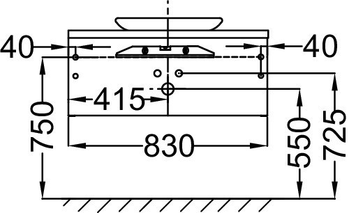 Мебель 83 см для раковины-чаши Jacob Delafon PRESQU'ILE EB1106-N21