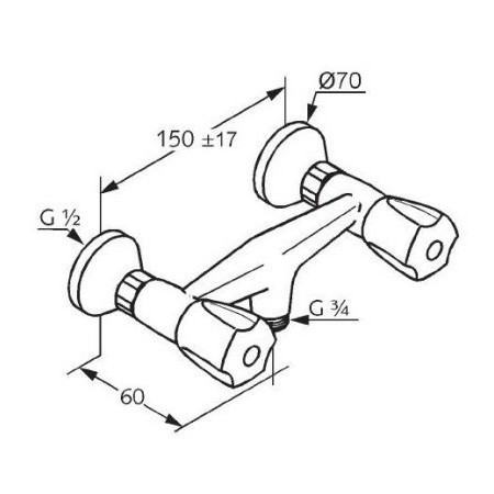 Смеситель для душа Kludi Standard 262020515