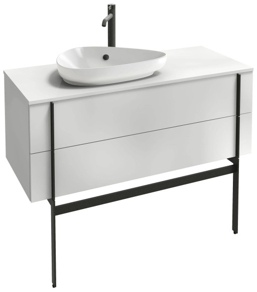 Тумба 120 см для раковины-чаши, белый блестящий Jacob Delafon NOUVELLE VAGUE EB3041-G1C