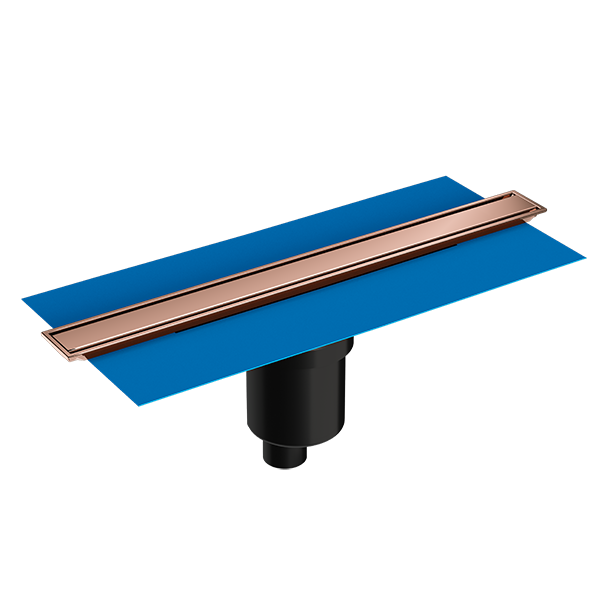 Душевой трап Eco-Flow 50 см, вертикальный, медь