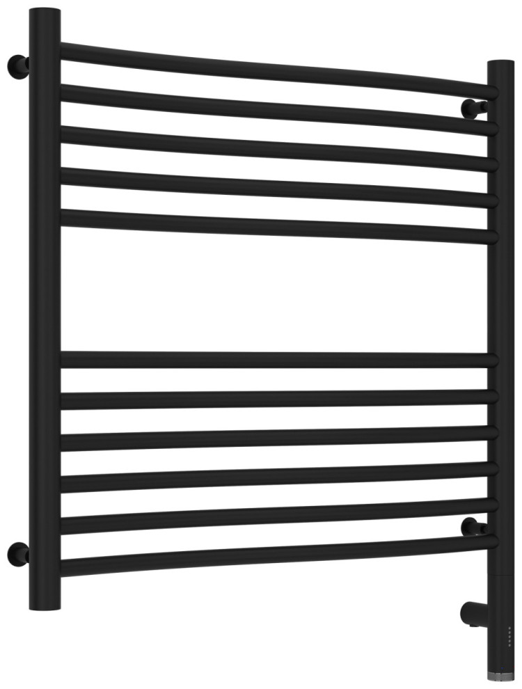 Полотенцесушитель электрический Сунержа Флюид 3.0 600х600 МЭМ правый Матовый чёрный