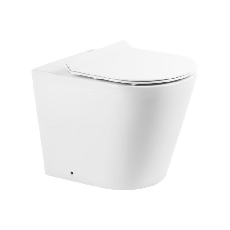 Унитаз приставной безободковый, P-trap BelBagno BB1003CBR