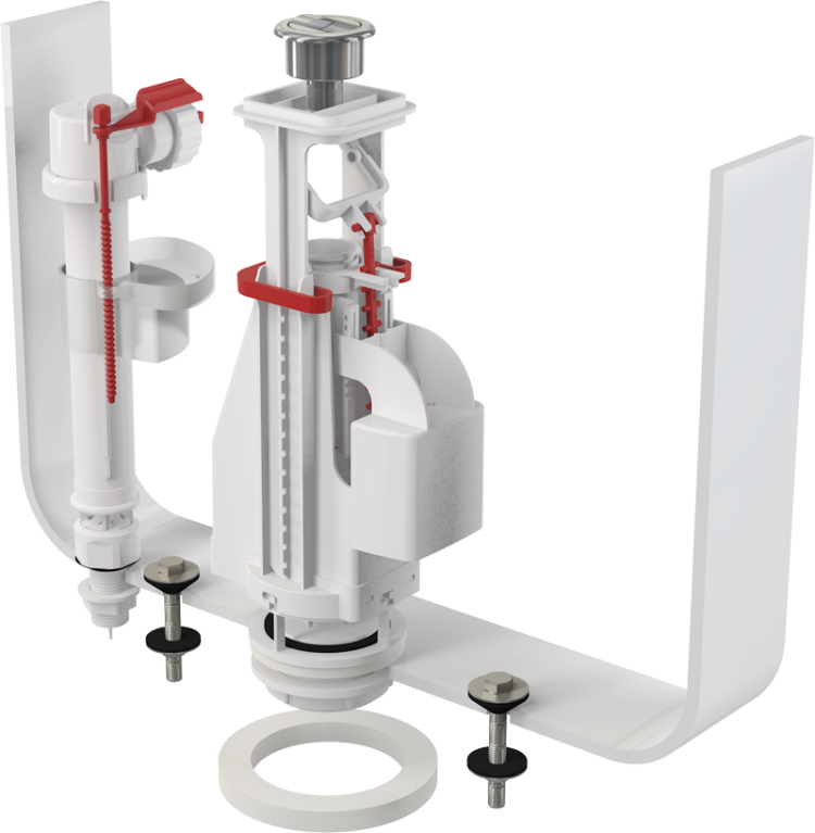 Выпускной комплект с двойной кнопкой Alcadrain SA08AS 1/2