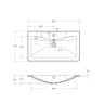 Раковина из искусственного камня, , 800х455х145 BelBagno BB800/455-LV-ART-ALR-NERO