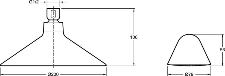 Большой верхний душ 200 мм + беспроводной динамик Jacob Delafon MOXIE E99105-CP