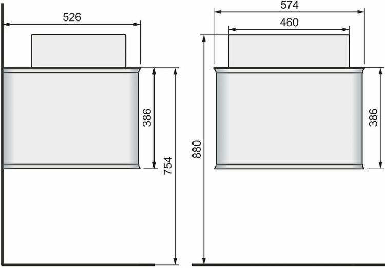Тумба Pastel 58 подвесная, розовый иней