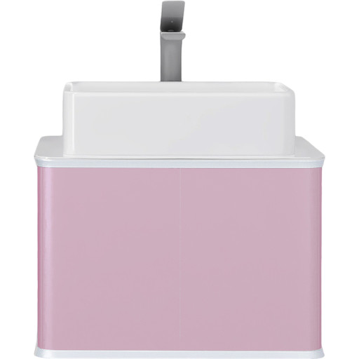 Тумба Pastel 58 подвесная, розовый иней