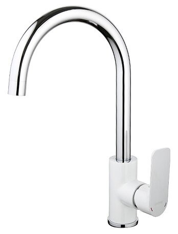 Смеситель для кухни белый/хром G4048