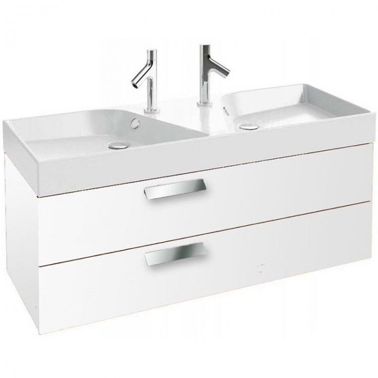 Тумба под две раковины Jacob Delafon Rythmik 120 подвесная 2 ящика