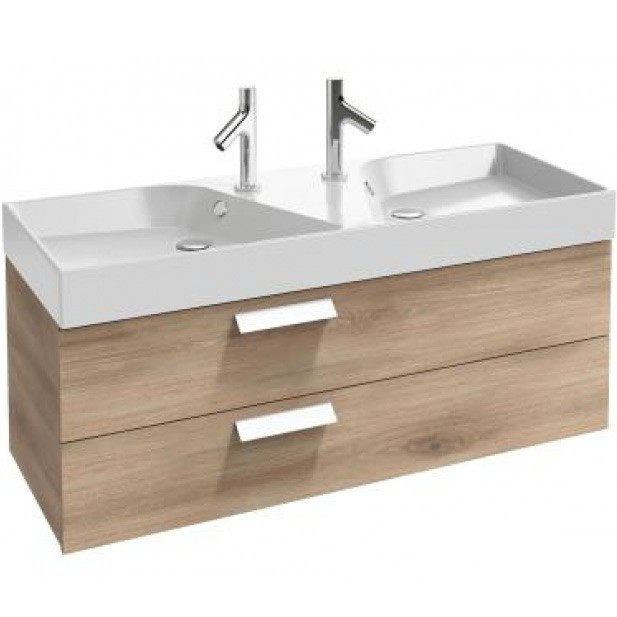 Тумба под две раковины Jacob Delafon Rythmik 120 подвесная 2 ящика