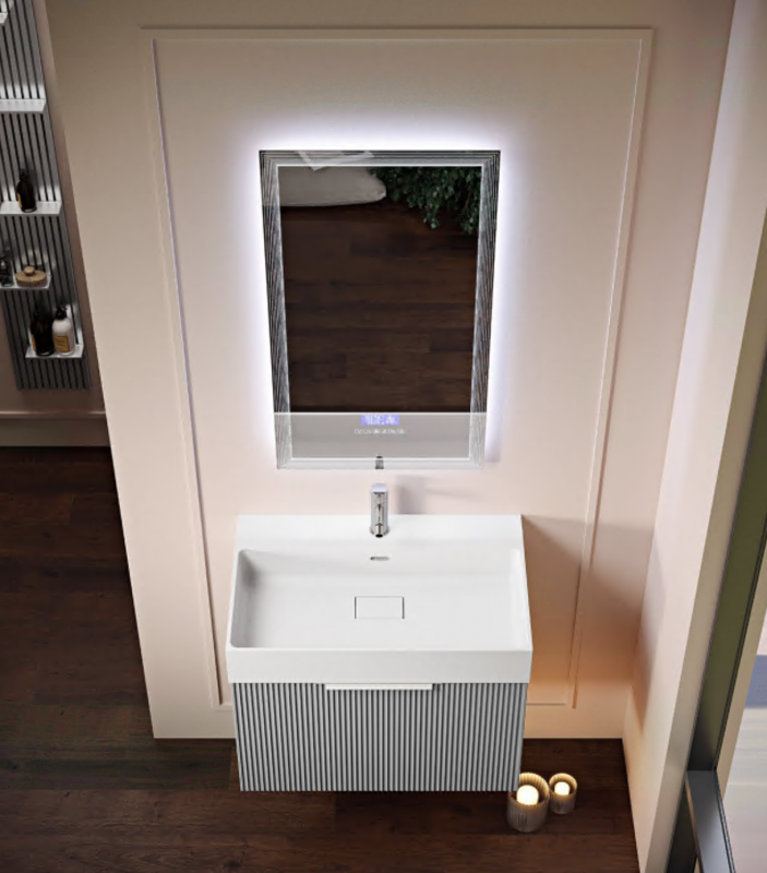 Тумба подвесная под раковину с выдвижным ящиком и внутренним ящиком Cezares 55435