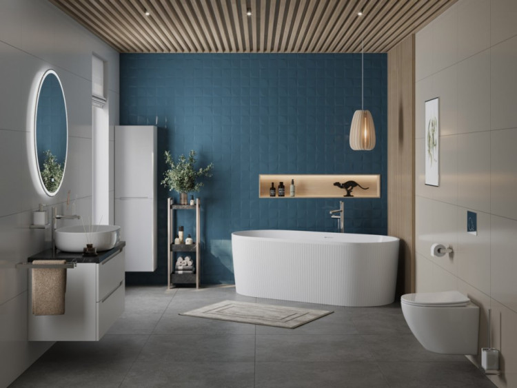 Отдельностоящая, овальная акриловая ванна в комплекте со сливом-переливом Cezares BB411-1700-800