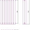 Отопительный радиатор Сунержа Эстет-00 500х315 7 секций Без покрытия