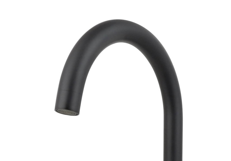 Смеситель для кухни Aquatek (полукруглый излив), матовый черный AQ1082MB ВЕГА