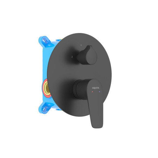 Смеситель для ванны (внешняя и скрытая часть) Aquatek, матовый черный AQ1146MB БЕТТА