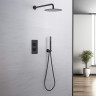Set 3 в 1 душевой комплект Aquatek, матовый черный AQ1376MB ЕВРОПА