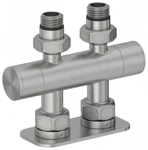 Вентиль 2х1/2&quot; Сунержа прямой скрытый-скрытый EU50 Сатин