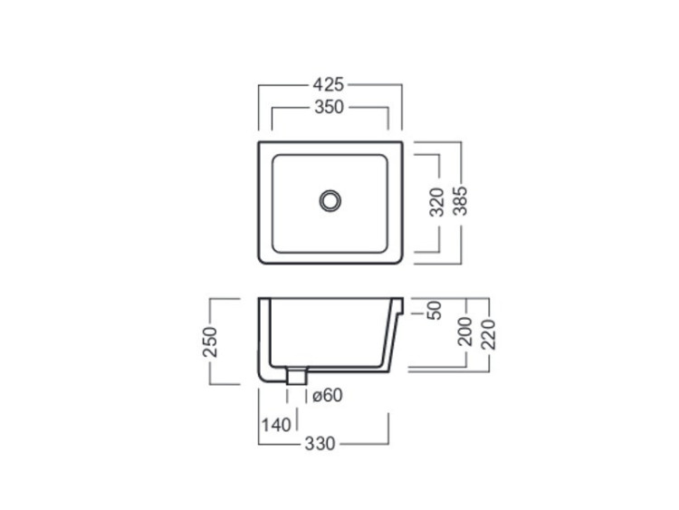 Хозяйственная раковина Hatria Complements 42 YN02