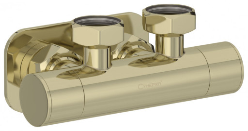 Вентиль 2х3/4&quot; Сунержа угловой скрытый-скрытый EU50 Шампань