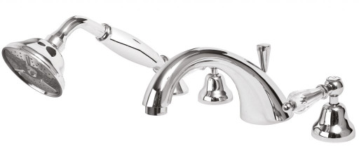 Смеситель на борт ванны с ручным выдвижным душем Cezares DIAMOND-BVD-01-Sw