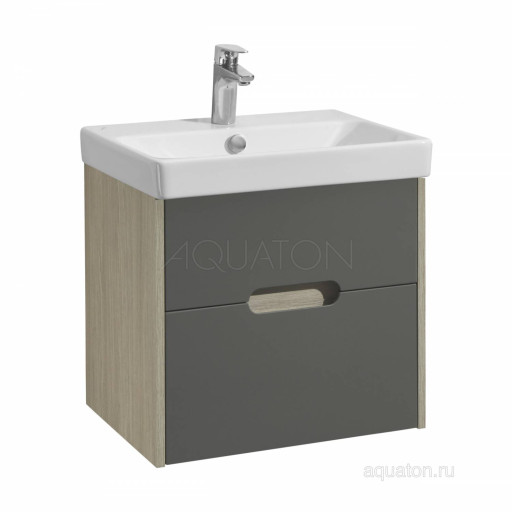 Тумба под раковину AQUATON Оливия 55 грей, дуб ойстер 1A254201OLUG0