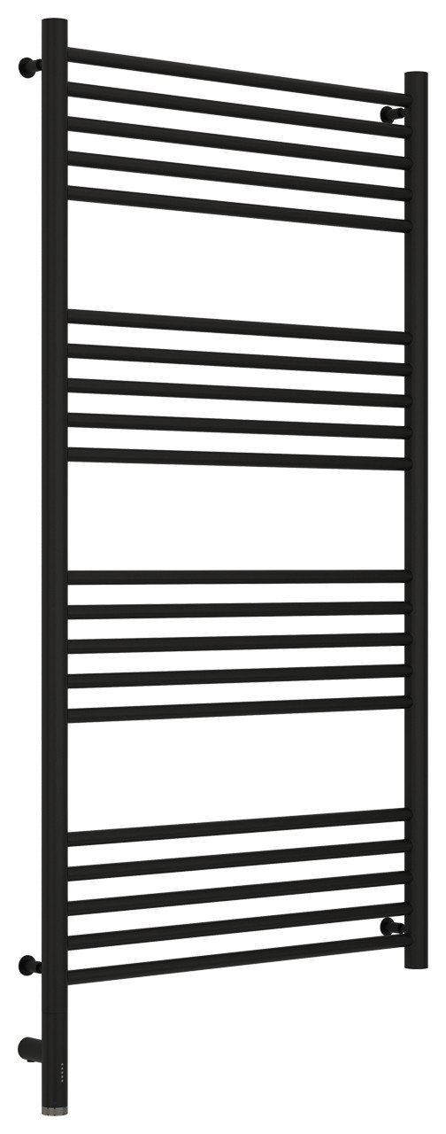 Полотенцесушитель электрический Сунержа Богема 3.0 прямая 1200х600 МЭМ левый Матовый чёрный