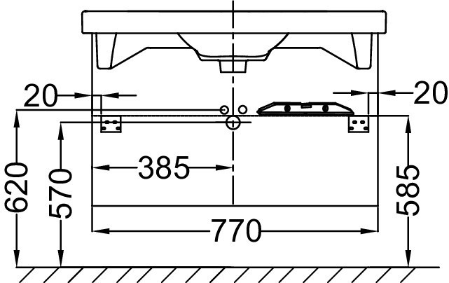 Мебель 80 см для раковины Jacob Delafon ODEON UP EB894-N14
