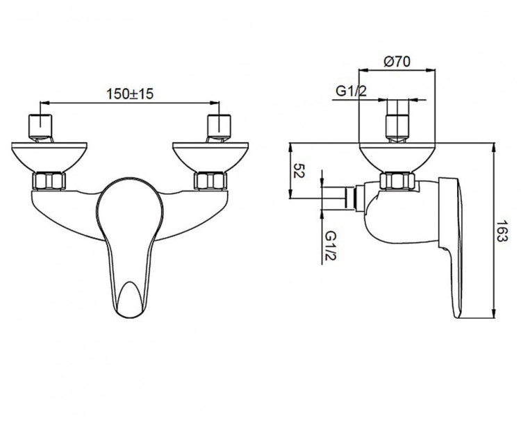 Смеситель для душа Jacob Delafon Kandel E666RU-CP