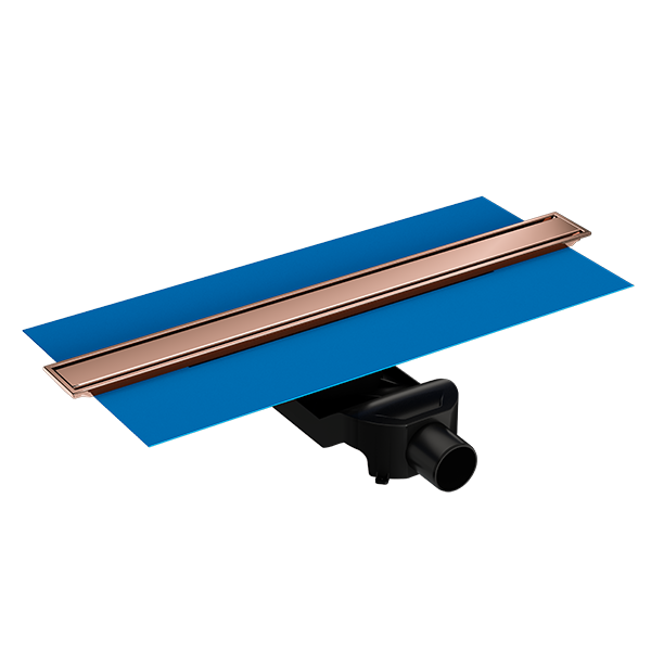 Душевой трап Eco-Flow 60 см, горизонтальный, медь