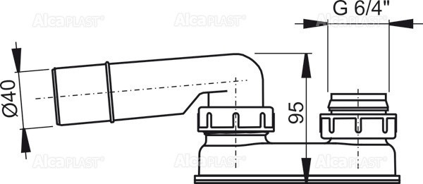 Гидрозатвор Alcadrain A53-DN40