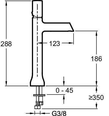 Высокий однорычажный смеситель Jacob Delafon TOOBI E8960-CP