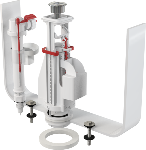 Выпускной комплект с двойной кнопкой Alcadrain SA08AS 3/8&quot; CHROM