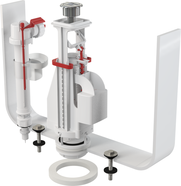 Выпускной комплект с двойной кнопкой Alcadrain SA08AS 3/8
